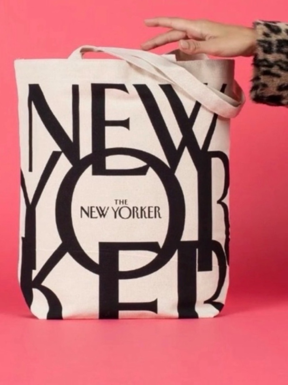 The New Yorker Black & White Logo Tote Bag